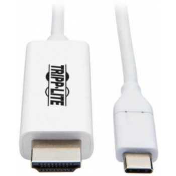 Кабель видео Tripplite U444-006-H4K6WE USB Type-C (m)/HDMI (m) 1.8м. Позолоченные контакты белый