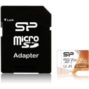 Карта памяти Micro SecureDigital 256Gb Silicon Power SP256GBSTXDU3V20AB Superior Pro Colorful + adapter