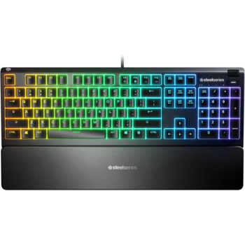 Клавиатура Steelseries Apex 3 RU черный USB Multimedia for gamer LED (подставка для запястий)