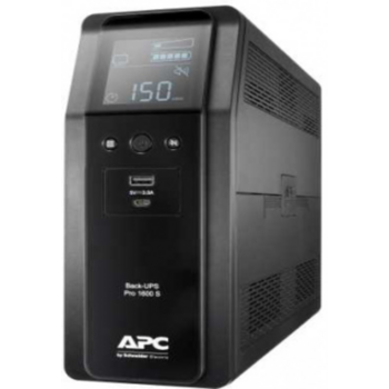 Источник бесперебойного питания Back-UPS Pro BR 1200VA, синусоида, 960 Вт, ЖК-интерфейс, автоматическое регулирование напряжения, защита от перенапряжения Ethernet Base-T RJ45, подключение через USB, зарядное устройство USB 3A, резервный аккумулятор 6 роз