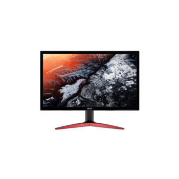 Монитор 23,6" ACER KG241QSbiip, TN, 1920x1080, 1ms (0.5ms min), 170°/160°, 300nits, 2xHDMI +DP(1.2), 144Hz (165Hz Overclock),1000:1, Black with red stripes on footstand