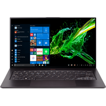 Ноутбук Acer Swift 7 SF714-52T-74V2 14"(1920x1080 IPS)/Touch/Intel Core i7 8500Y(1.5Ghz)/16384Mb/512SSDGb/noDVD/Int:Intel HD/Cam/BT/WiFi/war 3y/0.89kg/Black/W10Pro + кабель USB-C to PD/HDMI/USB-A, чехол