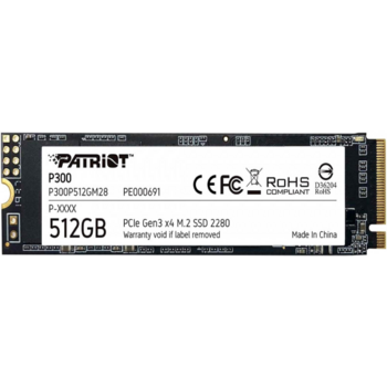 Твердотельный накопитель PATRIOT SSD P300 512GB M2 2280 PCIe P300P512GM28