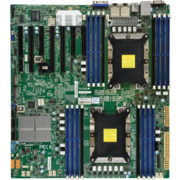 Материнская плата Supermicro Motherboard 2xCPU X11DPH-I 2nd Gen Xeon Scalable 205W/16xDIMM/10xSATA3/C612 RAID0/1/5/10/2x1GbE/3xPCIex16,4xPCIex8/2xM.2/12" x 13"(Bulk)