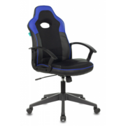 Кресло игровое Бюрократ VIKING-11 черный/синий искусст.кожа/ткань крестовина пластик