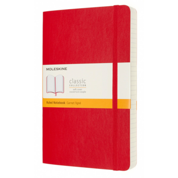 Блокнот Moleskine CLASSIC SOFT EXPENDED QP616EXPF2 Large 130х210мм 400стр. линейка мягкая обложка красный