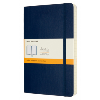 Блокнот Moleskine CLASSIC SOFT EXPENDED QP616EXPB20 Large 130х210мм 400стр. линейка мягкая обложка синий сапфир