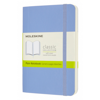 Блокнот Moleskine CLASSIC SOFT QP613B42 Pocket 90x140мм 192стр. нелинованный мягкая обложка голубая гортензия