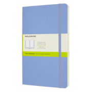 Блокнот Moleskine CLASSIC SOFT QP618B42 Large 130х210мм 192стр. нелинованный мягкая обложка голубая гортензия