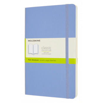 Блокнот Moleskine CLASSIC SOFT QP618B42 Large 130х210мм 192стр. нелинованный мягкая обложка голубая гортензия