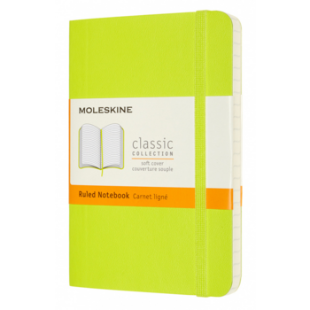 Блокнот Moleskine CLASSIC SOFT QP611C2 Pocket 90x140мм 192стр. линейка мягкая обложка лайм