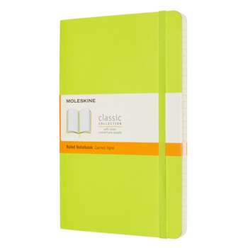 Блокнот Moleskine CLASSIC SOFT QP616C2 Large 130х210мм 192стр. линейка мягкая обложка лайм