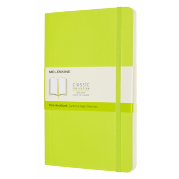 Блокнот Moleskine CLASSIC SOFT QP618C2 Large 130х210мм 192стр. нелинованный мягкая обложка лайм