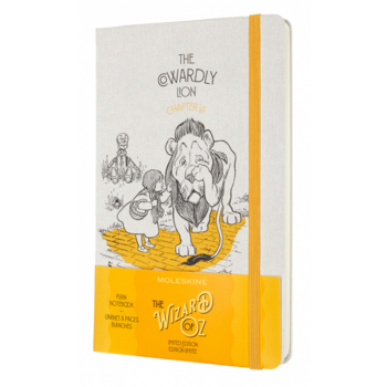 Блокнот Moleskine LIMITED EDITION WIZARD OF OZ LEWOZQP062CL Large 130х210мм обложка текстиль 240стр. нелинованный белый/желтый Cowardly Lion