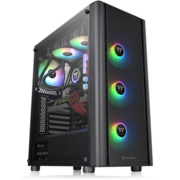 Корпус без блока питания Thermaltake Case V250 TG ARGB/Black/Win/SPCC/Tempered Glass*1/120mm Addressable RGB Fans*3 + 120mm Standard Fan*1/MB Sync