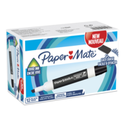 Набор маркеров для досок Paper Mate 2084308 Sharpie скошенный пиш. наконечник черный коробка (12шт.)