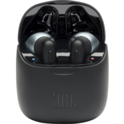 Гарнитура вкладыши JBL T220 TWS черный беспроводные bluetooth (в ушной раковине)