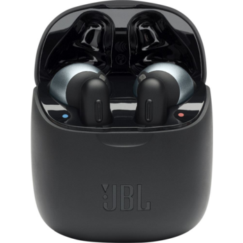 Гарнитура вкладыши JBL T220 TWS черный беспроводные bluetooth (в ушной раковине)