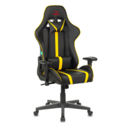 Кресло игровое Бюрократ VIKING ZOMBIE A4 черный/желтый искусственная кожа с подголов. крестовина пластик