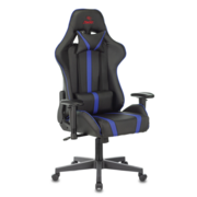 Кресло игровое Бюрократ VIKING ZOMBIE A4 черный/синий искусственная кожа с подголов. крестовина пластик