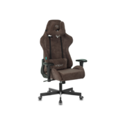 Кресло игровое Zombie VIKING KNIGHT Fabric темно-коричневый Light-10 с подголов. крестов. металл