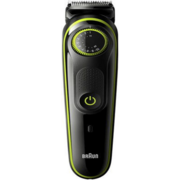 Триммер Braun BT3241 + Бритва Gillette + 1 кас черный/желтый (насадок в компл:2шт)