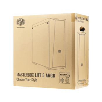 Корпус Cooler Master MasterBox Lite 5 ARGB, W/O controller черный без БП ATX 3x120mm 2x140mm 2xUSB3.0 audio bott PSU