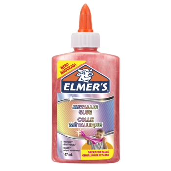 Клей-гель Elmers 2109508 для изготовления слаймов розовый метализированный