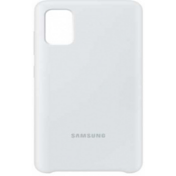 Чехол (клип-кейс) Samsung для Samsung Galaxy A41 Silicone Cover белый (EF-PA415TWEGRU)