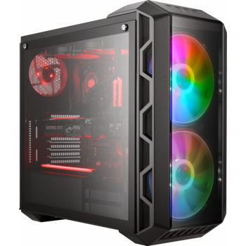 Корпус Cooler Master MasterCase H500 Iron Grey ARGB темно-серый без БП ATX 5x120mm 4x140mm 1x200mm 2xUSB2.0 2xUSB3.0 audio bott PSU