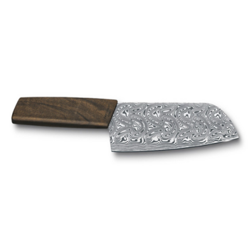 Нож кухонный Victorinox Swiss Modern Santoku Damast (6.9050.17J20) стальной сантоку лезв.170мм прямая заточка коричневый подар.коробка