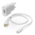 Сетевое зар./устр. Hama H-119478 2.4A для Apple кабель Apple Lightning MFI белый (00119478)