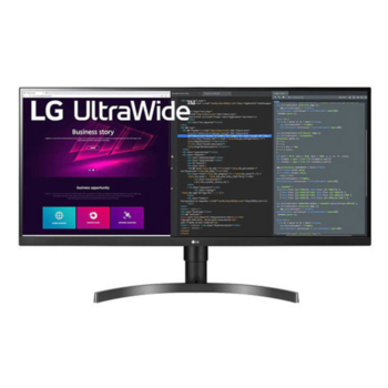 LCD LG 34" 34WN750-B черный {IPS 3440x1440 300cd 178/178 1000:1 16.7M 5ms 2xHDMI DipslayPort USB-Hub Height adj Tilt Speakers Audio out}
