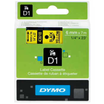 Картридж ленточный Dymo D1 S0720790 черный/желтый для Dymo