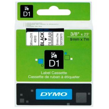 Картридж ленточный Dymo D1 S0720670 черный/прозрачный для Dymo