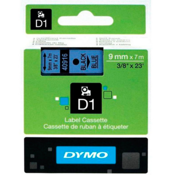 Картридж ленточный Dymo D1 S0720710 черный/голубой для Dymo