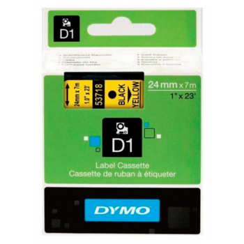 Картридж ленточный Dymo D1 S0720980 черный/желтый для Dymo