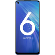 Смартфон Realme RMX2001 6 128Gb 4Gb синий моноблок 3G 4G 2Sim 6.5" 1080x2400 Android 10 64Mpix 802.11 b/g/n NFC GPS GSM900/1800 GSM1900 MP3 A-GPS microSD