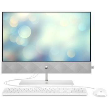 Моноблок HP Pavilion 24-k0012ur 23.8" Full HD i3 10300T (3) 4Gb 1Tb 7.2k SSD128Gb UHDG 630 CR Free DOS 3.0 GbitEth WiFi BT 120W клавиатура мышь Cam белый 1920x1080