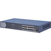 Коммутатор Hikvision DS-3E0518P-E/M 16G 2SFP 16PoE 125W неуправляемый