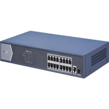 Коммутатор Hikvision DS-3E0518P-E/M 16G 2SFP 16PoE 125W неуправляемый