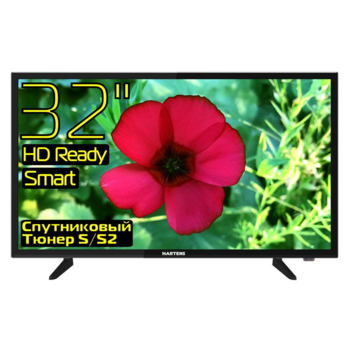 Телевизор LED Hartens 32" HTS-32HDR05B-S2 черный/HD READY/50Hz/DVB-T/DVB-T2/DVB-C/DVB-S/DVB-S2/USB/WiFi/Smart TV (RUS)