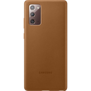 Чехол (клип-кейс) Samsung для Samsung Galaxy Note 20 Leather Cover коричневый (EF-VN980LAEGRU)