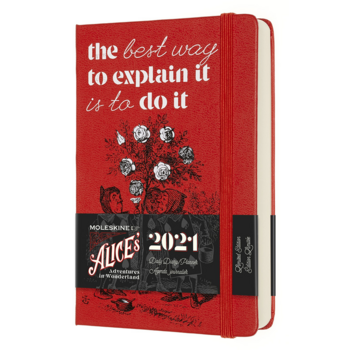 Ежедневник Moleskine LE ALICE IN WONDERLAND Pocket 90x140мм обложка текстиль 400стр. красный