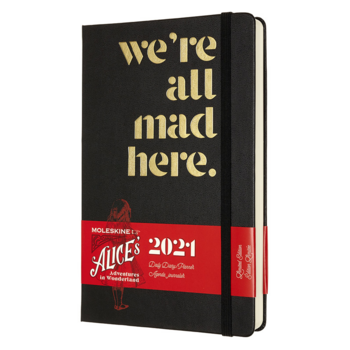 Ежедневник Moleskine LE ALICE IN WONDERLAND Large 130х210мм обложка текстиль 400стр. черный