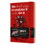 Еженедельник Moleskine LE ALICE IN WONDERLAND WKNT PC Pocket 90x140мм обложка текстиль 144стр. красный