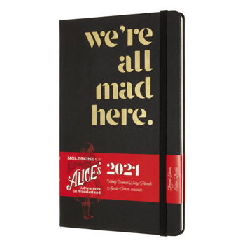 Еженедельник Moleskine LE ALICE IN WONDERLAND WKNT Large 130х210мм обложка текстиль 144стр. черный