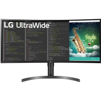 Монитор LCD LG 35" 35WN75C-B {VA 3440x1440 100Hz 5ms Curved 300cd 8bit 178/178 2500:1 5ms 2xHDMI2.0 DisplayPort1.4 FreeSync USB-C 2xUSB3.1 2x7W VESA}