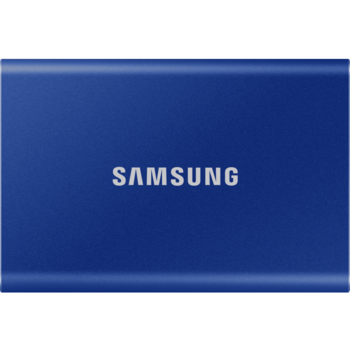 Внешние HDD и SSD Внешние HDD и SSD/ Samsung External SSD T7, 2000GB, Type-C, USB 3.2 Gen2, R/W 1050/1000MB/s, 85x57x8mm, Indigo Blue (12 мес.)