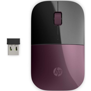 Мышь HP Z3700 бордовый/черный оптическая (1200dpi) silent беспроводная USB2.0 для ноутбука (2but)